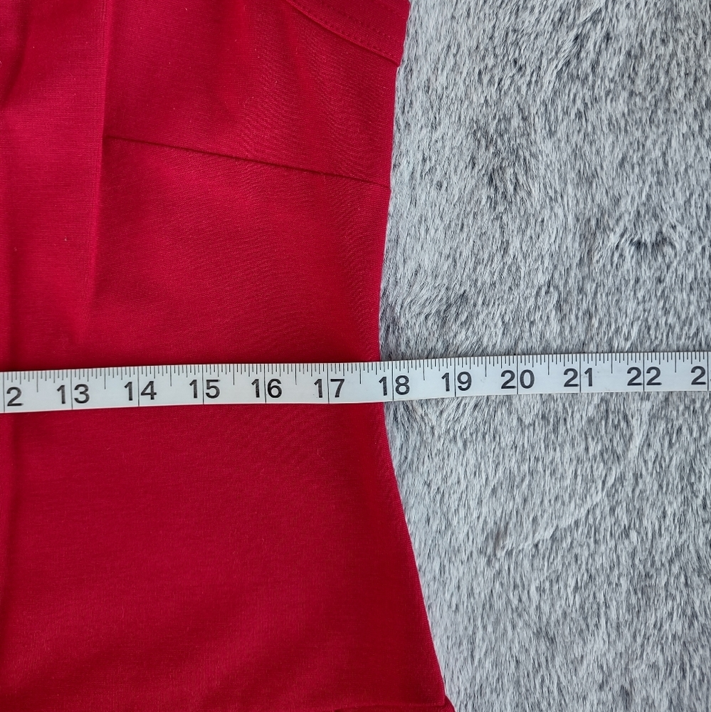 Talbot's Knit Stretch Sheath Dress 12 Red - Picture 8 of 12